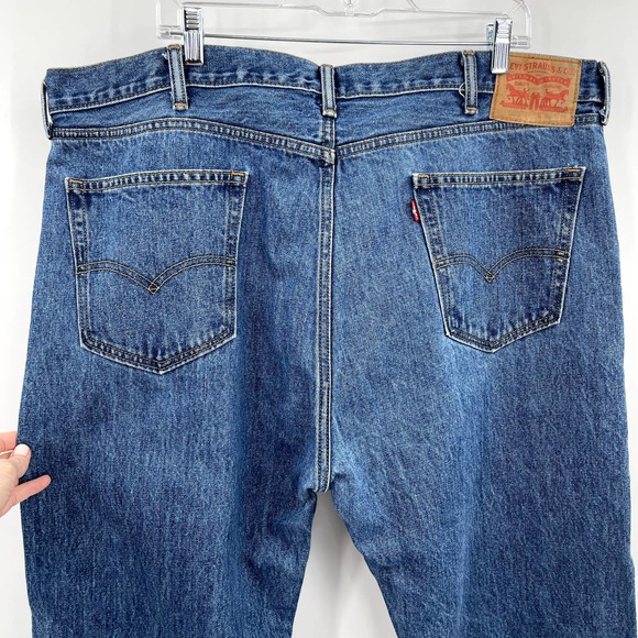 Levi's 505 REGULAR FIT MEN'S JEANS Medium Stonewash Non Stretch Size 44 x 32‎ - Picture 12 of 14